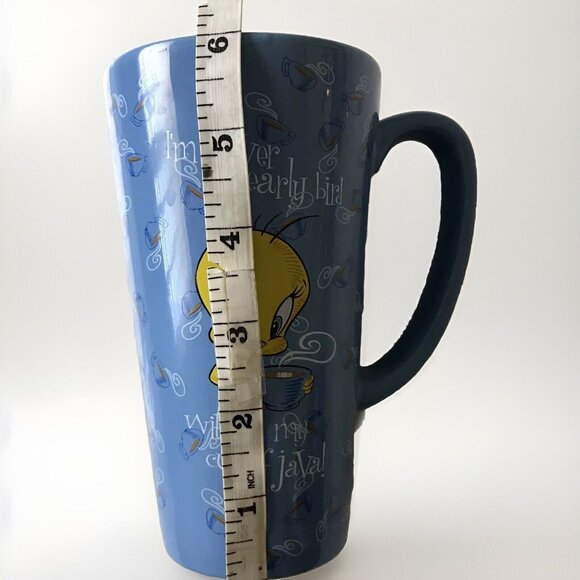 Vintage 1997 Tweety Bird & Sylvester The Cat Double Sided Mug Looney Tunes W.B. - Picture 7 of 7